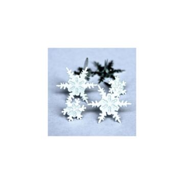 Eyelet Outlet Shape Brads 12/Pkg Snowflakes