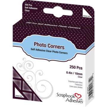 Scrapbook Adhesives Photo Corners Self-Adhesive .375" 250/Pk Clear