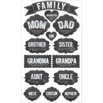 Sticko Chalk Label Stickers Family