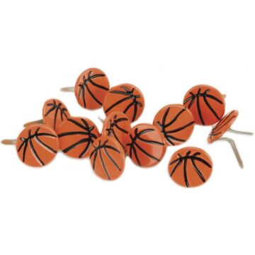 Eyelet Outlet Shape Brads 12/Pkg Basketballs