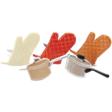 Eyelet Outlet Shape Brads 12/Pkg Cooking