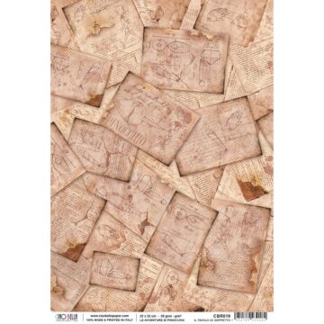 Ciao Bella Piuma Rice Paper Sheet A4 Il Tavolo, Avventure Di Pinocchio