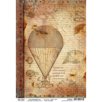 Ciao Bella Piuma Rice Paper Sheet A4 Le Macchine Volanti, Codex Leonardo