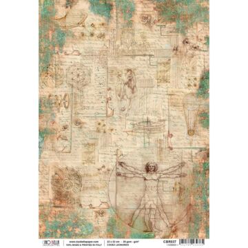 Ciao Bella Piuma Rice Paper Sheet A4 I Codici, Codex Leon