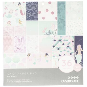 Kaisercraft Specialty Paper Pad 12"X12" 36/Pkg Mermaids