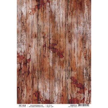 Ciao Bella Rice Paper Sheet A4 Old Time Wood, Woodland