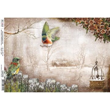 Ciao Bella Rice Paper Sheet A4 No Winter Lasts Forever, Sound Of Winter