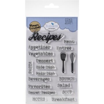 Elizabeth Craft Clear Stamps Kitchen Recipes 1