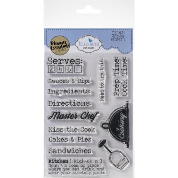 Elizabeth Craft Clear Stamps Kitchen Recipes 2