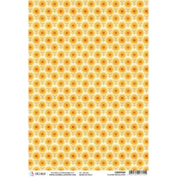 Ciao Bella Rice Paper Sheet A4 Flower Revolution, The Seventies