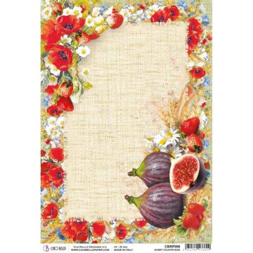 Ciao Bella Rice Paper Sheet A4 Sweet Countryside, Under The Tuscan Sun