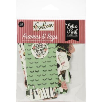 Echo Park Cardstock Ephemera 33/Pkg Frames & Tags, Salon