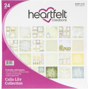 Heartfelt Creations Double-Sided Paper Pad 12"X12" 24/Pkg Calla Lily, 12 Designs/2 Each