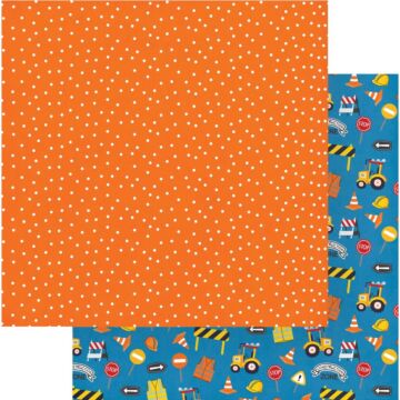 Little Builder Double-Sided Cardstock 12"X12" Construction Zone