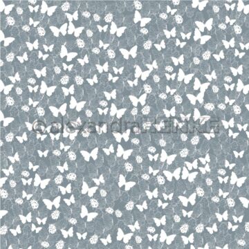 Alexandra Renke Calm Spring Design Paper 12"X12" Spring Butterflies Grey