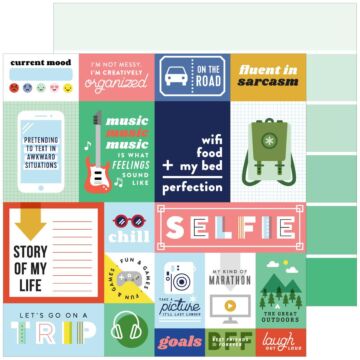 Pinkfresh - Super Cool Double-Sided Cardstock 12"X12" Current Mood