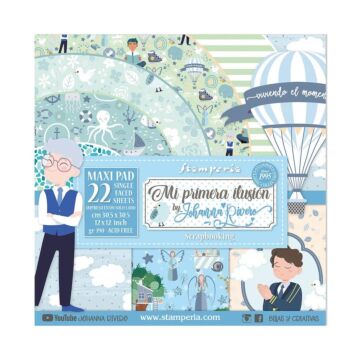 Stamperia Single-Sided Paper Pad 12"X12" 22/Pkg Mi Primera Ilusion Nino X Johanna Rivero
