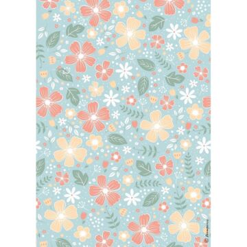 Stamperia Rice Paper Sheet A4 Flowers X Johanna Rivero