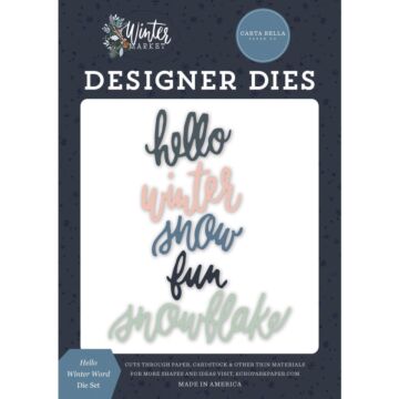 Carta Bella Dies Hello Winter Word
