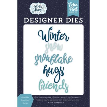 Echo Park Dies Snowflakes Hug Word