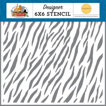 Carta Bella Paper - Zoo Adventure Collection - 6" x 6" Stencil - Zebra