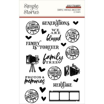 Simple Vintage Ancestry Photopolymer Clear Stamps