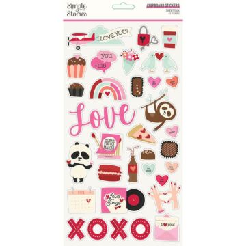 Simple Stories Sweet Talk Chipboard Stickers 6"X12"