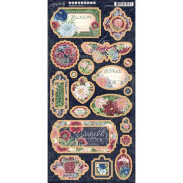 Graphic 45 - Blossom Chipboard Die-Cuts 6"X12" Sheet