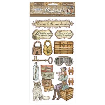 Stamperia Adhesive Chipboard 6"X12" Lady Vagabond