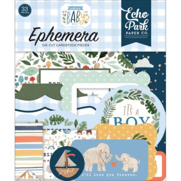 Echo Park Cardstock Ephemera 33/Pkg Icons, Welcome Baby Boy