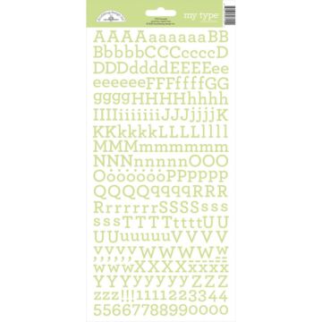 Doodlebug My Type Cardstock Stickers 6"X13"-Limeade