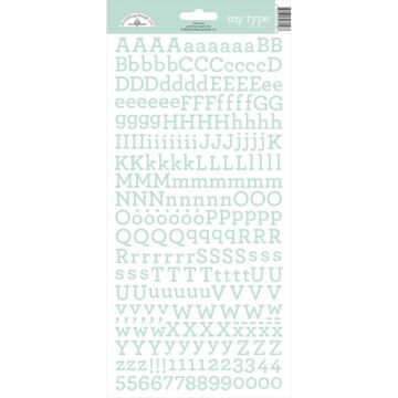 Doodlebug My Type Cardstock Stickers 6"X13"-Mint