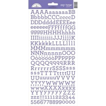 Doodlebug My Type Cardstock Stickers 6"X13"-Lilac