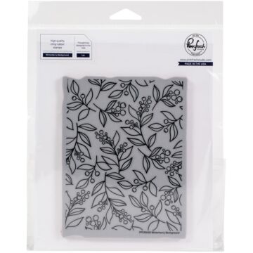 Pinkfresh Studio Cling Rubber Background Stamp A2 Winterberry
