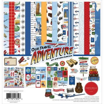 Carta Bella Collection Kit 12"X12" Our Travel Adventure
