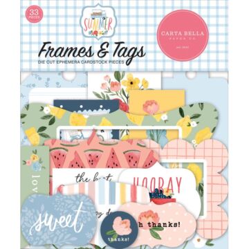 Carta Bella Cardstock Ephemera 33/Pkg Frames & Tags, Summer