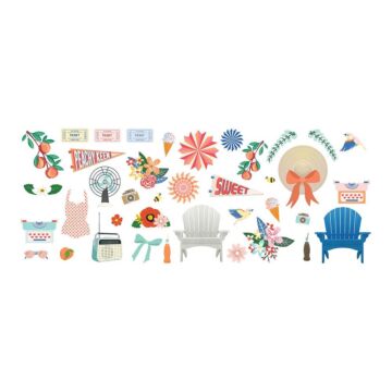 Fancy Pants - Peachy Keen Ephemera Cardstock Die-Cuts