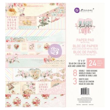 Prima Marketing Double-Sided Paper Pad 12"X12" 24/Pkg Magic Love, 8 Designs/3 Each