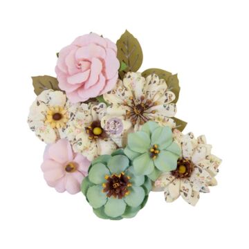 Prima Marketing Mulberry Paper Flowers Sewn Together/My Sweet