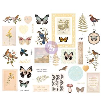 Nature Lover Chipboard Stickers 39/Pkg Shapes W/Foil Accents