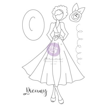 Prima Marketing Julie Nutting Mixed Media Cling Rubber Stamp Aisha