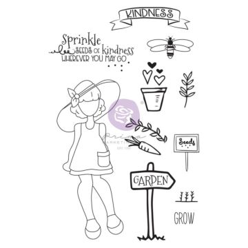 Prima Marketing Julie Nutting Mixed Media Cling Rubber Stamp Meg