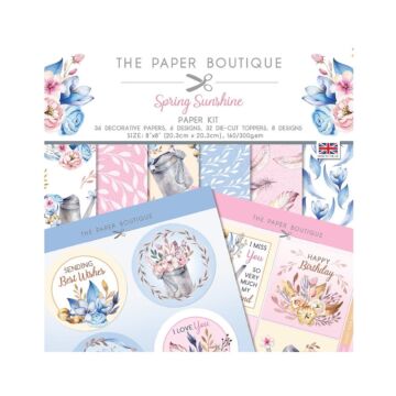 The Paper Boutique Paper Kit 8"X8" Spring Sunshine