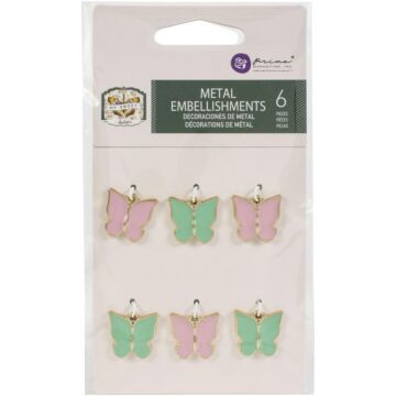 My Sweet By Frank Garcia Enamel Charms 6/Pkg Butterfly