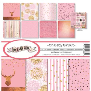 Reminisce Collection Kit 12"X12" Oh Baby Girl