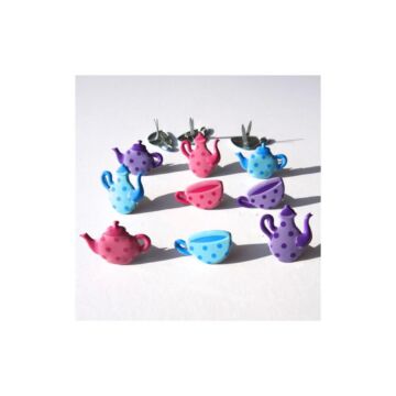 Eyelet Outlet Shape Brads 12/Pkg Tea