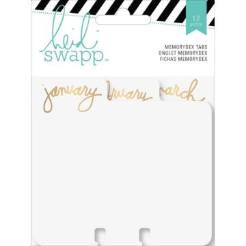 Heidi Swapp Memorydex Month Tabbed Card Dividers 12/Pkg 3.75"X4"