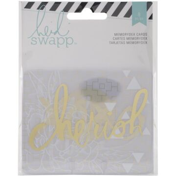 Heidi Swapp Memorydex Foiled Clear Cards 8/Pkg Wanderlust 3.25"X4"