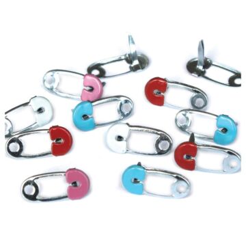 Eyelet Outlet Shape Brads 12/Pkg Safety Pins