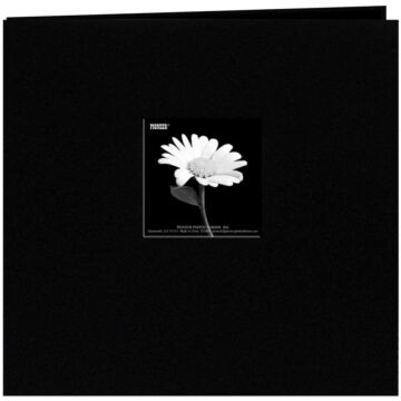 Pioneer Book Cloth Cover Post Bound Album 8"X8" Black